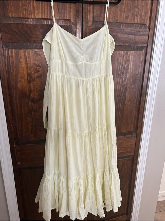 American Eagle Outfitters Dresses & Skirts - American Eagle Outfitters Pale Yellow Tiered Maxi Dress